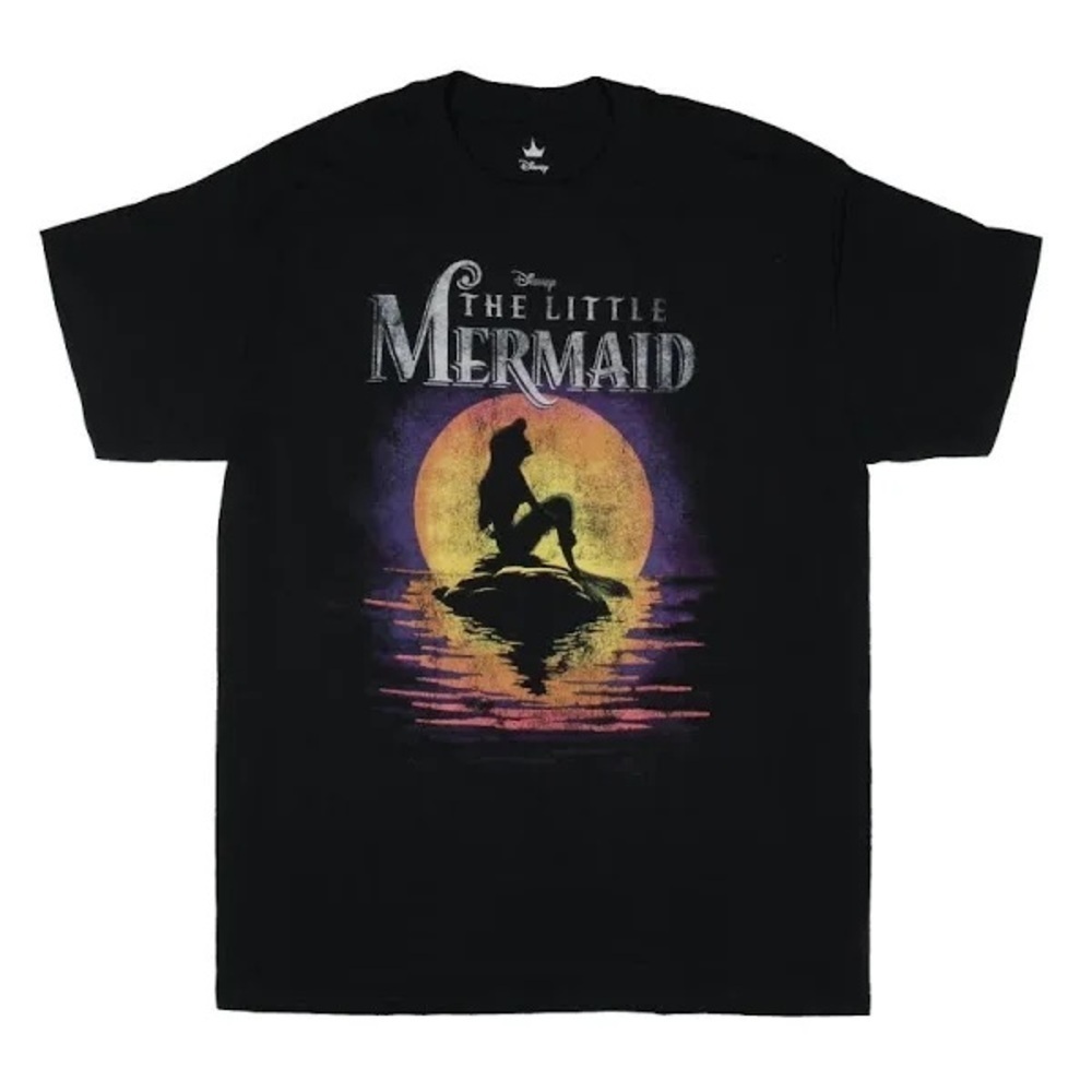 Men’s Disney The Little Mermaid Black T-Shirt Size 2XL - Picture 2 of 7